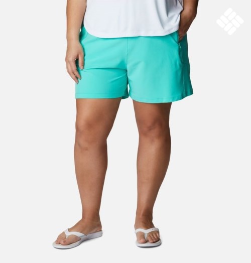 Women's Columbia PFG Tidal II Shorts Turquoise | Plus Size CA-YA5L8